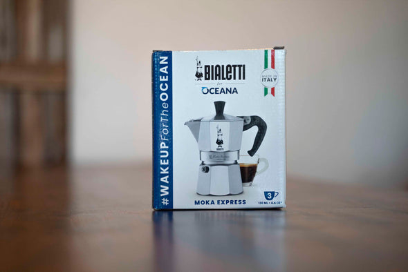 Photo of bialetti moka express. Coffee equipment to brew coffee at home.