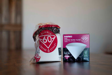 Hario V60 coffee paper filter. Pack of 40 or 100