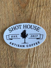 Shothouse artisan coffee bumper stick oval shape